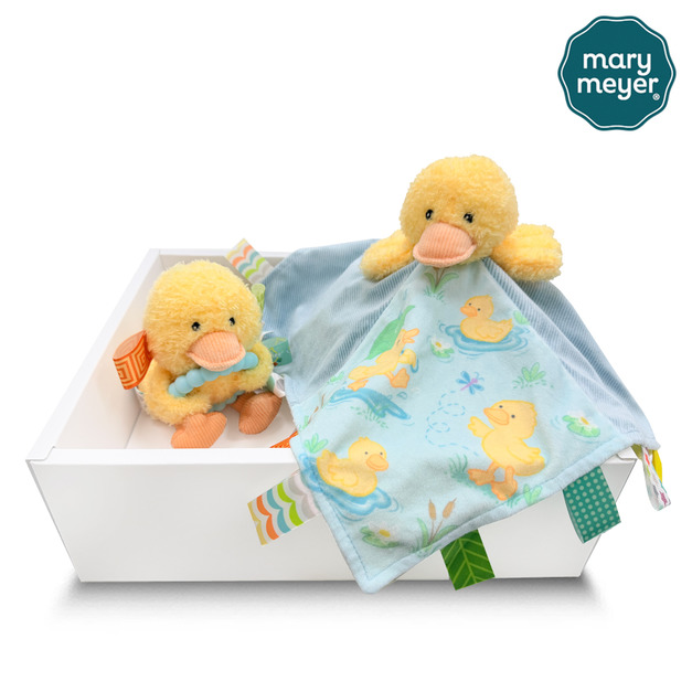 『新品預購-4月出貨』【MaryMeyer】泡泡鴨經典禮盒(標籤手搖鈴+親膚安撫巾)