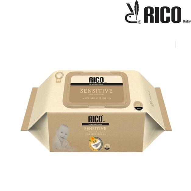 『箱購下單禮 2025年09-10月』【韓國RICO baby】金盞花有機天然厚款濕紙巾(Sensitive-80抽)-單包/箱購請另選規格加價購-如訂箱購12入贈涼感濕紙巾15抽1包
