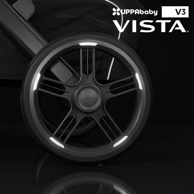 【UPPAbaby】VISTA V3推車的『後』輪-黑色(單入:1顆)