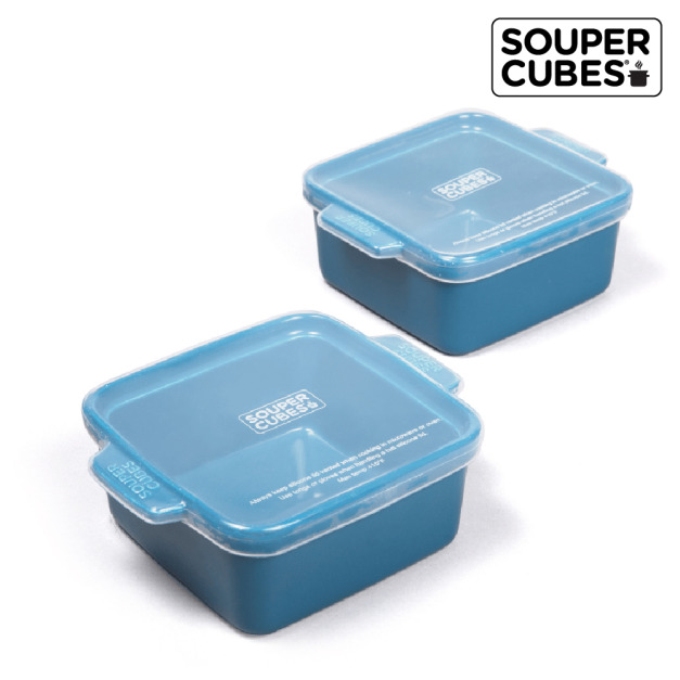 『新品限量現貨-下單前可先詢問』【Souper Cubes】陶瓷烤盅2入組_暮光藍