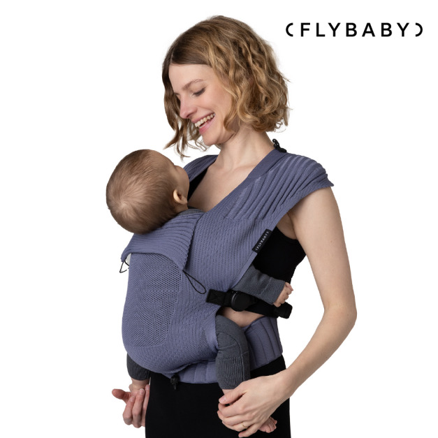 『新品預購-2026年1月出貨』【Flybaby】Air 輕便透氣嬰兒揹巾_柔霧紫
