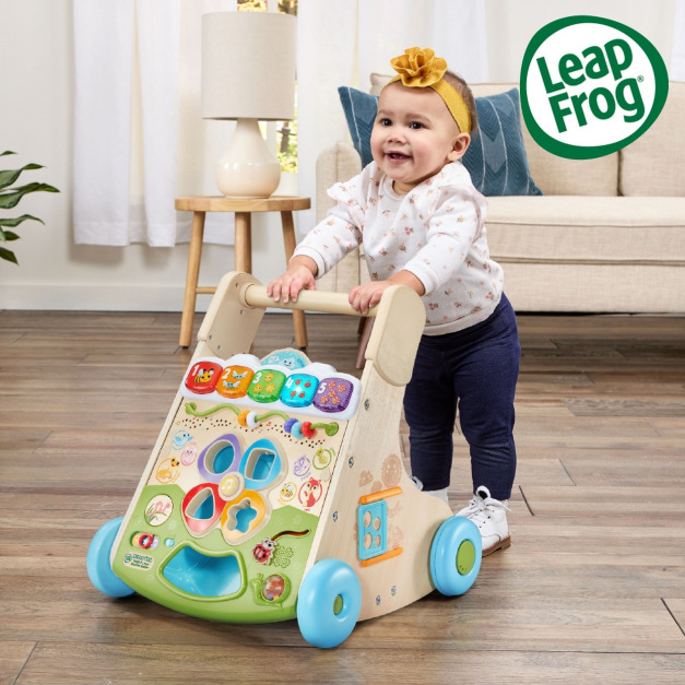 『福利品特賣會-盒損』【LeapFrog】木質二合一觸控學步車 