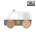『福利品特賣會-無盒』【Tryco】木質小車-警察車《限時限量搶購》_2