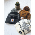 【K】The North Face/Carhartt 織紋Logo毛球 針織毛帽_2