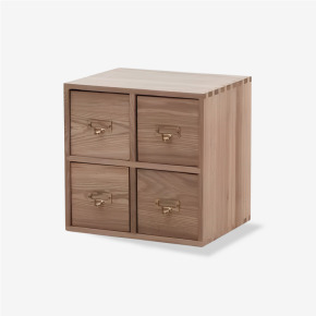 原創設計/黑胡桃木-MAY-4盒子十字抽收納箱 (MAY4)