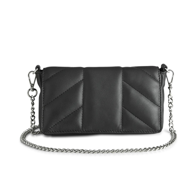 MARKBERG Courtney 丹麥手工羊皮率性寇特妮鍊帶肩揹包 斜背包 手拿包 側肩包 (個性黑)