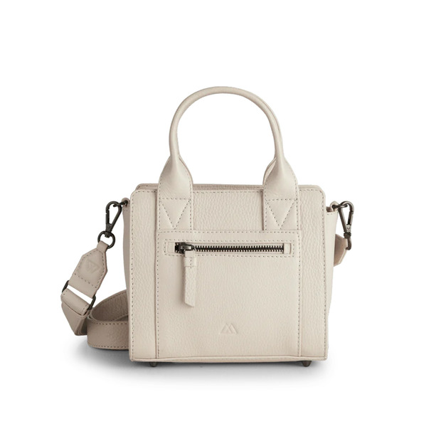 MARKBERG Maika Mini 丹麥手工牛皮個性寬帶小托特包 肩揹包 側肩包 手提包 (甜沙白)