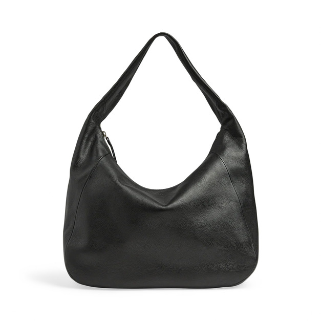 MARKBERG Samara 丹麥手工牛皮一體俐落造型薩馬拉流浪包 側肩包 肩背包 腋下包 購物包 手提包 (極簡黑)