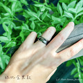 手工925純銀【淬鍊-硫化全黑款】不規則鍛敲中性男性戒指_5