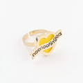 Noonoo Fingers Ribbon Heart Ring 黃愛心絲帶 戒指_1
