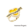 Noonoo Fingers Ribbon Heart Ring 黃愛心絲帶 戒指