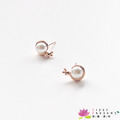 耳環 人造珍珠 合金鍍K金 蝸牛 耳環 微醺禮物 (可改夾式)_1