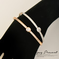 手環 頂級鋯石 鍍18K金 璀璨回憶 手環 兩色 微醺禮物_5