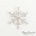 胸針 頂級鋯石 鍍白金 晶鑽雪花 胸針 微醺 禮物