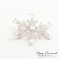 胸針 頂級鋯石 鍍白金 晶鑽雪花 胸針 微醺 禮物_5