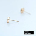 耳環 鍍18K金 6mm 迷你圓形 針式 耳環 微醺．禮物_4