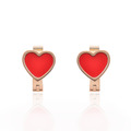 正韓 鋼針 鋼飾 簡單紅心 可愛俏皮 易扣式 微醺．禮物