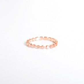 戒指 正韓 純銀 鍍K金 鋯石 一半方一半圓 創意 女戒  微醺。禮物 