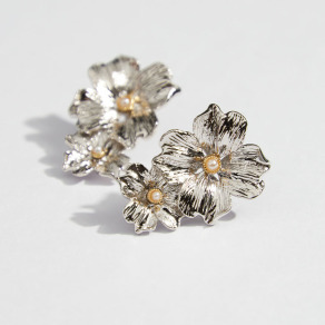 NOONOO FINGER DEWY FLOWER EARRINGS 鍍真金 925銀針 耳環 (現貨)