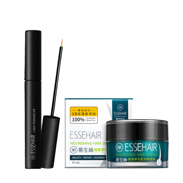 【ESSEHAIR 易生絲】森眉草毛髮滋養精華 [10mL] + 特濃毛髮滋養精華-筆刷版 [10mL] (筆刷版效期:2027.01.14)