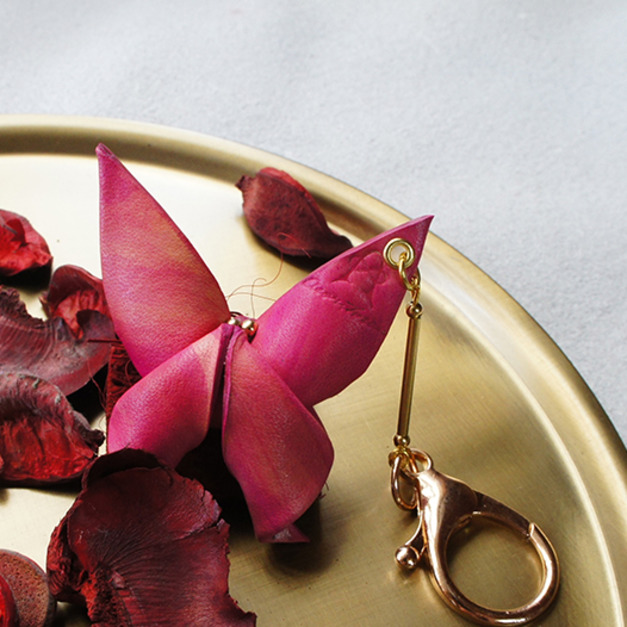 【Aeon.Torio】蛻變之蝶真皮吊飾鑰匙圈(4色)