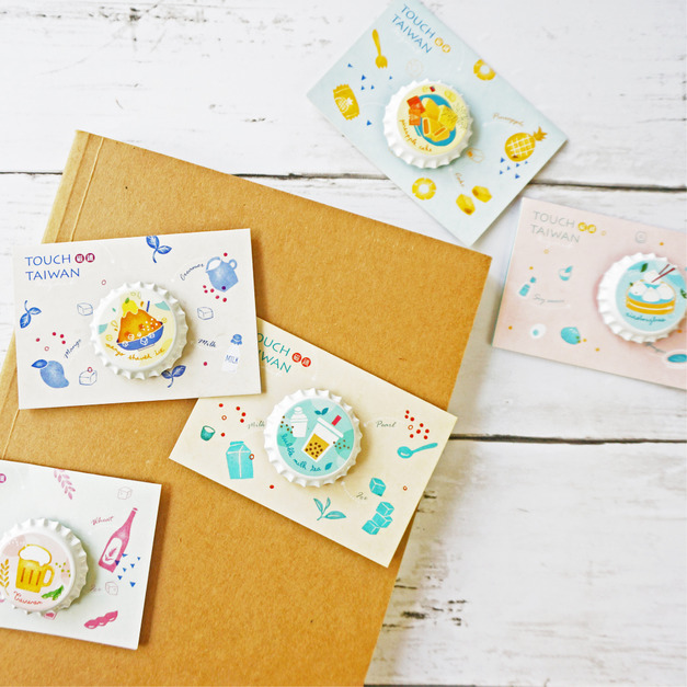 【猴子設計】瓶蓋磁鐵組 · 九份系列｜共4款