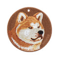 【Emjour】雙面刺繡吊飾 - 秋田犬_1