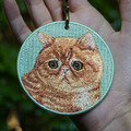 【Emjour】雙面刺繡吊飾 - 加菲貓_3