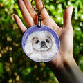 【Emjour】雙面刺繡吊飾 - 北京犬_2