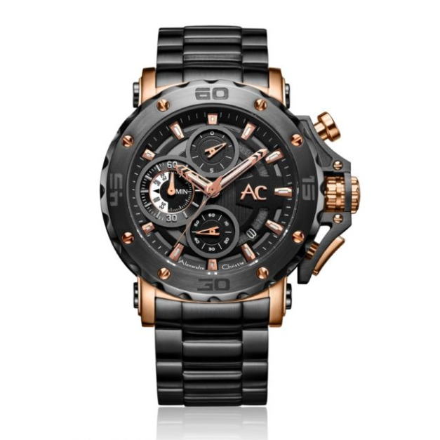 【Alexandre Christie】9205MC系列 粗獷細膩三眼計時男錶