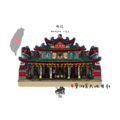 【黑面皮獸插畫】明信片-南投聖母廟