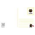 【黑面皮獸插畫】明信片-臺灣黑熊_1