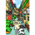 【黑面皮獸插畫工作室】明信片-臺灣小巷
