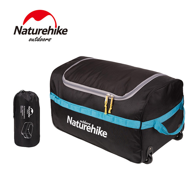 Naturehike 大容量可折疊附滾輪行李袋 收納包 110L 酷黑