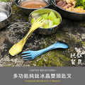 多功能純鈦冰晶雙頭匙叉二件組_1