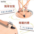 [福利品]櫸木便攜收納可掛勾露營野餐桌 圓桌_5