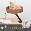 夾式書桌雲朵貓架懸浮貓窩(三色可選）_1
