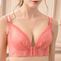 貝兒薇內衣 無鋼圈集中前扣碎花 透氣S.Café®胸罩(3套組)_3
