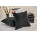 Herringbone 麥穗褶刷毛抱枕 黑