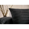 Herringbone 麥穗褶刷毛抱枕 黑_4