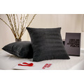 Herringbone 麥穗褶刷毛抱枕 黑_8