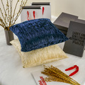 亂紋斜褶天鵝絨抱枕 卡其 寶藍_6