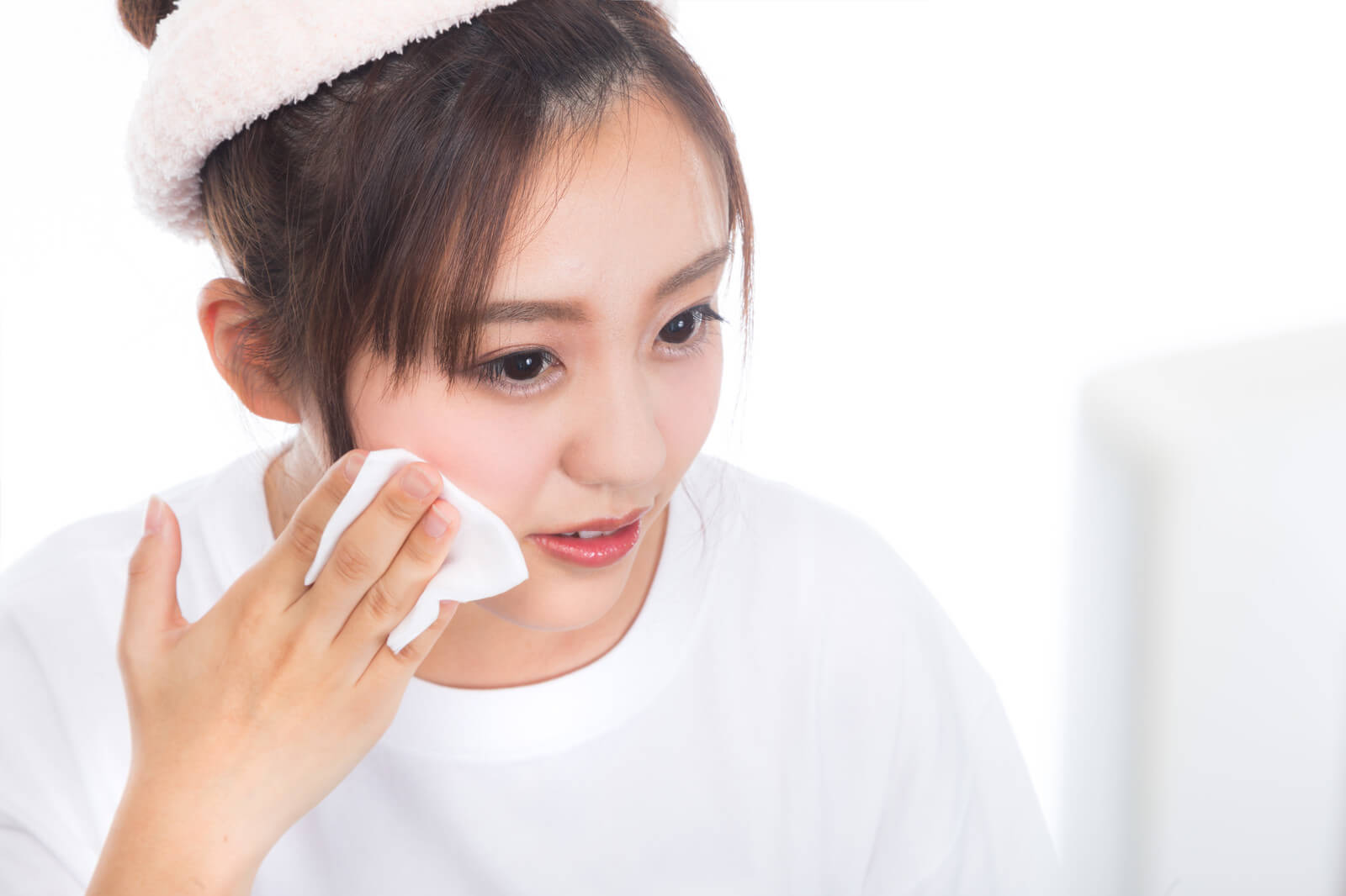 用化妝棉擦痘粉調理露