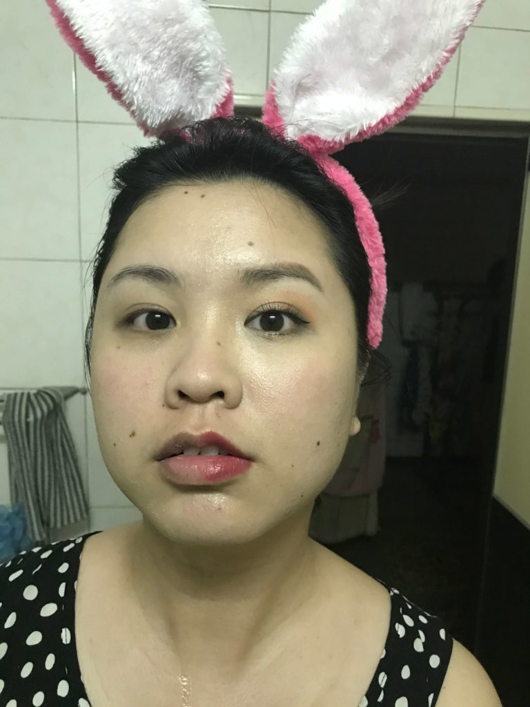 卸粧前後對比