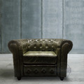 尼爾單人沙發 (墨綠) - 法式古典時尚 老式設計 經典復古沙發_1
