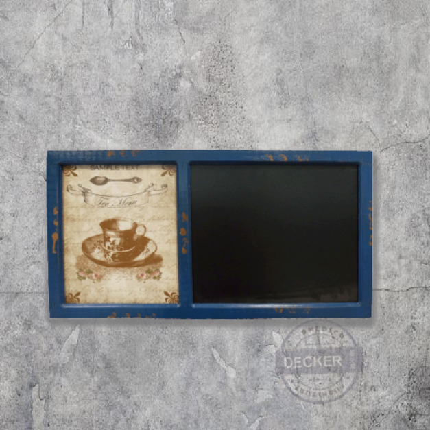 黑板掛飾 (藍) - Vintage復古家飾 田園鄉村