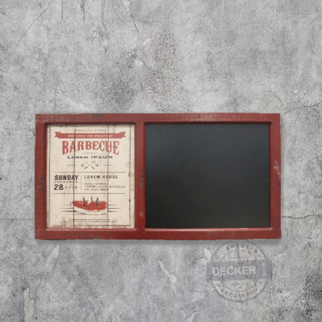 黑板掛飾 (紅) - Vintage復古家飾 田園鄉村