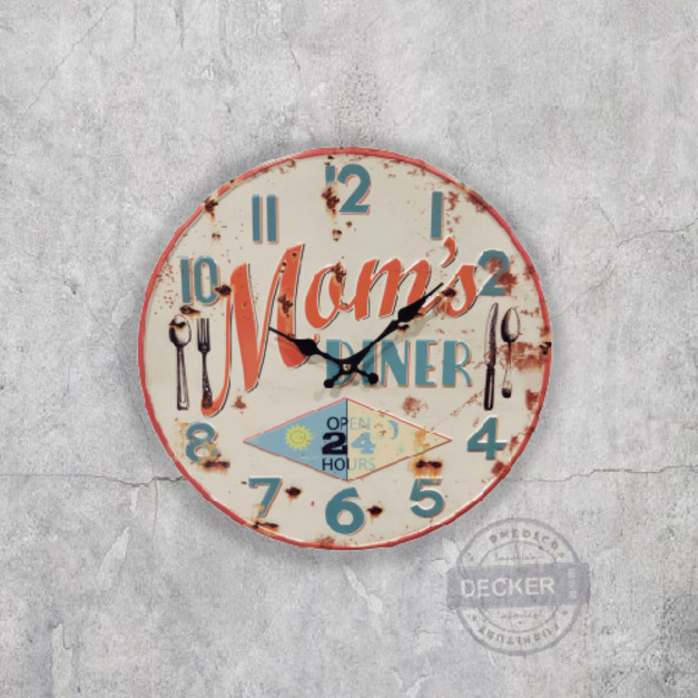 塗鴉掛鐘 C款 - Vintage仿舊工業 造型鐵鐘