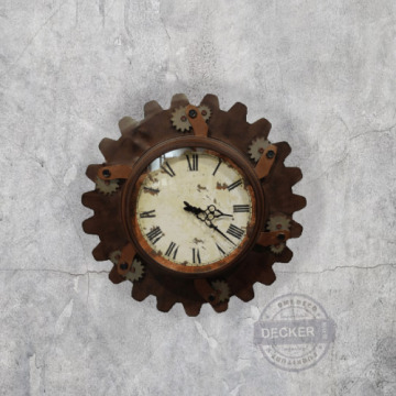 [Last] 太陽鐵鐘 - Vintage仿舊工業 齒輪掛鐘