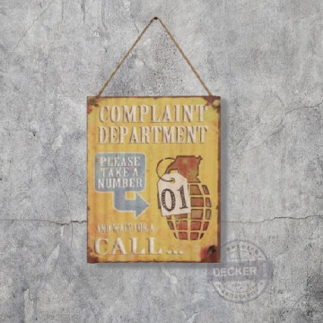 [特價] 鐵皮掛畫 D款 - Vintage仿舊鐵皮 工業風掛飾